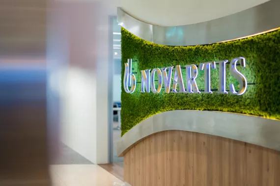 Front office nature facade at Novartis Malaysia