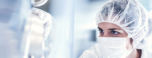Scientist working in lab