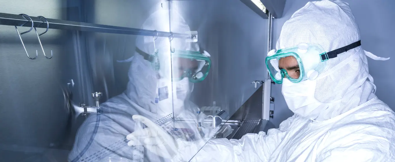 Scientist working in lab