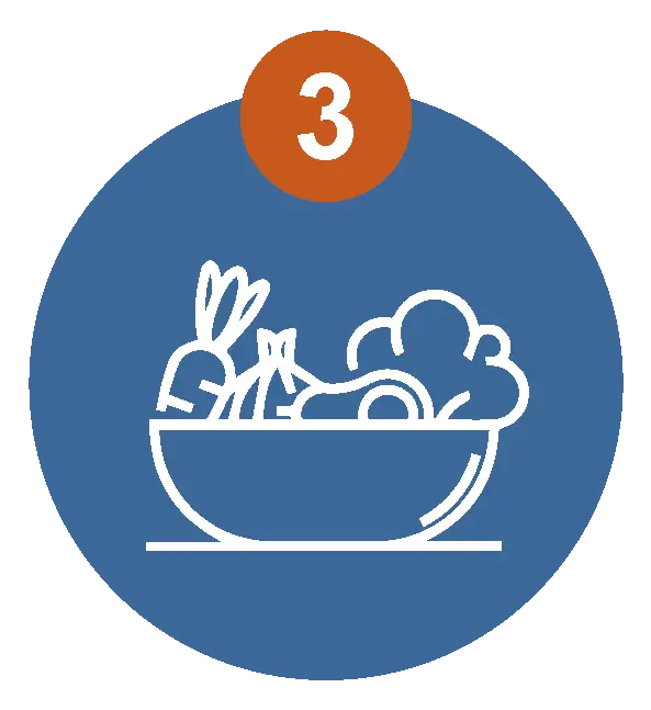 Ícono alimentación saludable y baja en sal