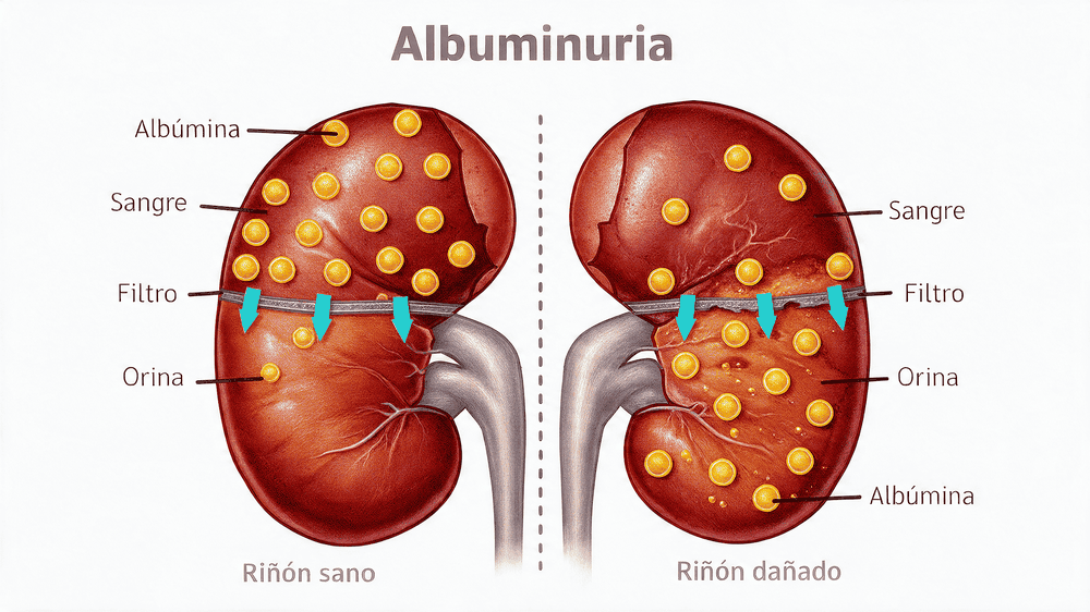 Imagen ilustrativa Albuminuria y Albumina