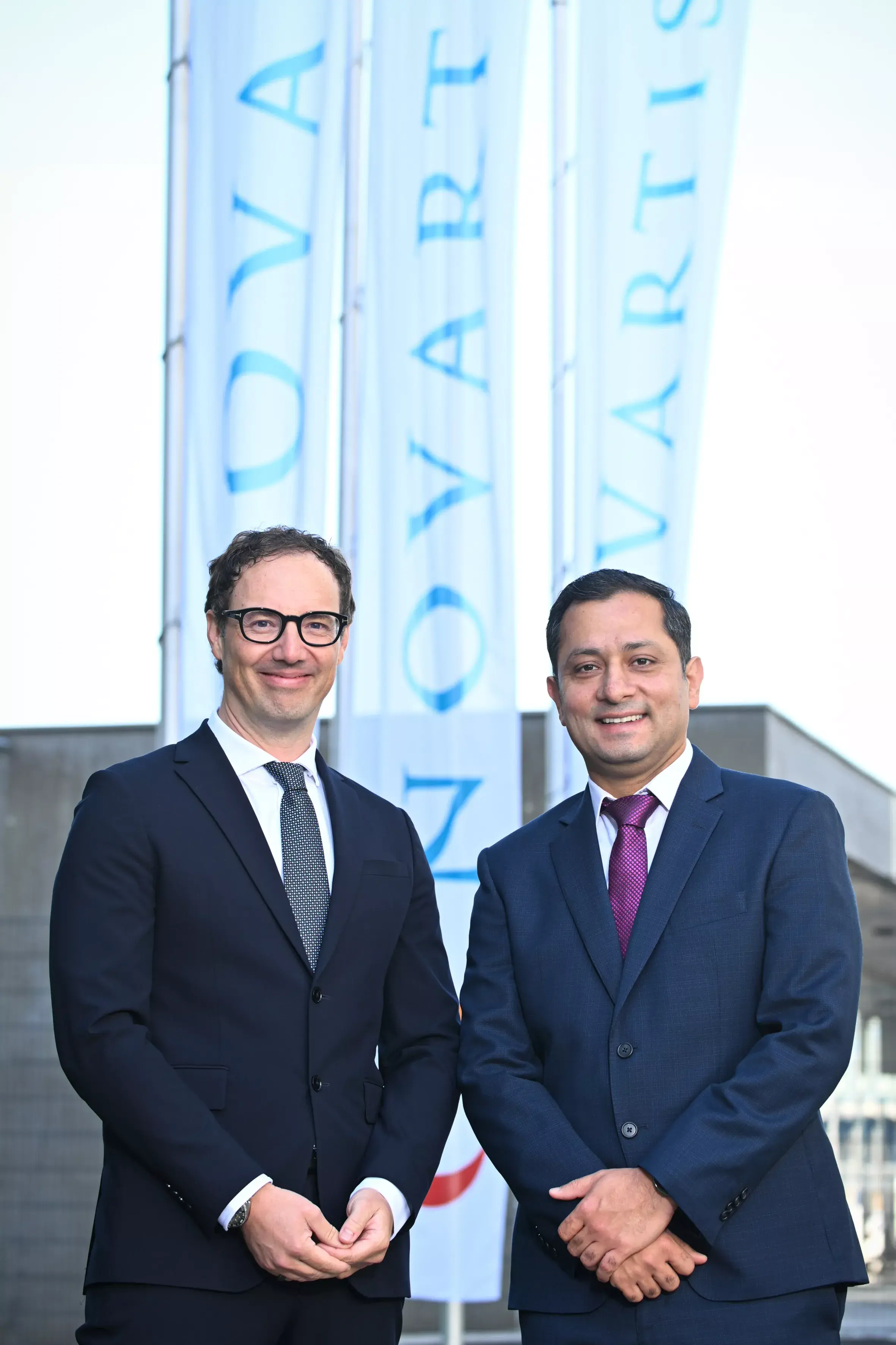 Novartis Geschäftsführung Kuntal Bajeva und Roland Gander