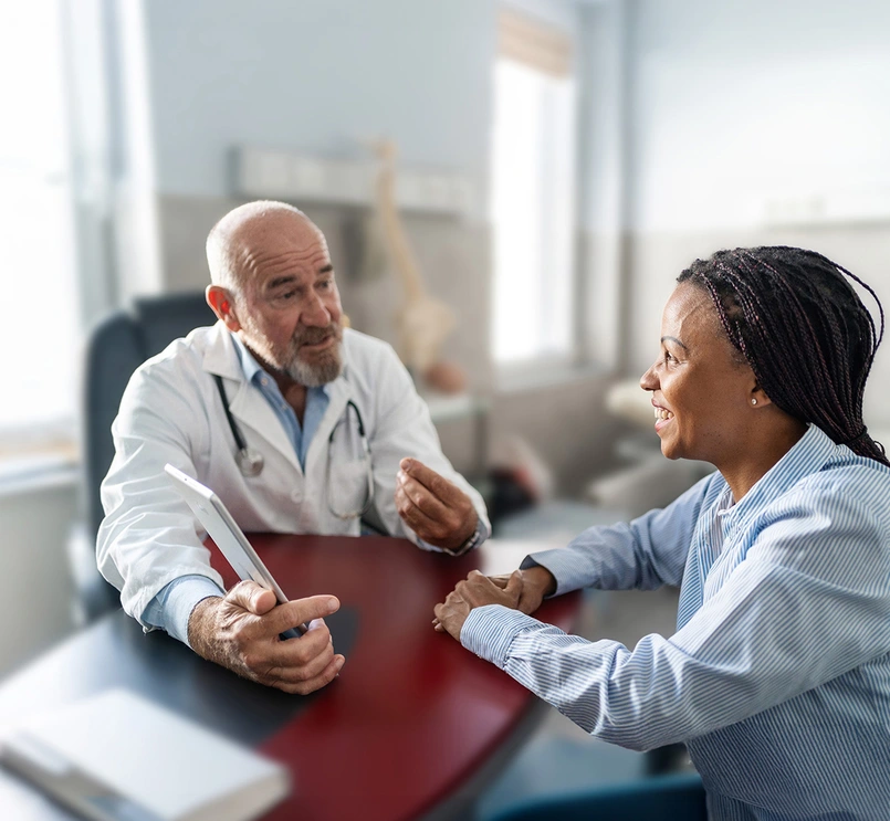 Doctor using a tablet