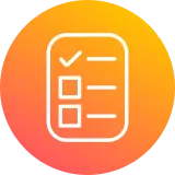 novartis icon checklist roundel orange