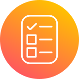 novartis icon checklist roundel orange