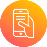novartis icon messaging on mobile roundel orange