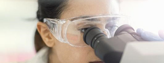 Woman doing research