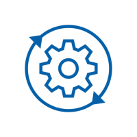 Icon blue gear