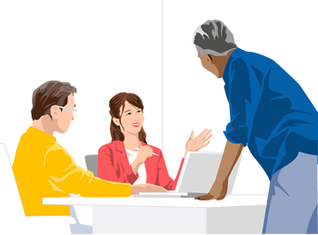 Illustration of business people