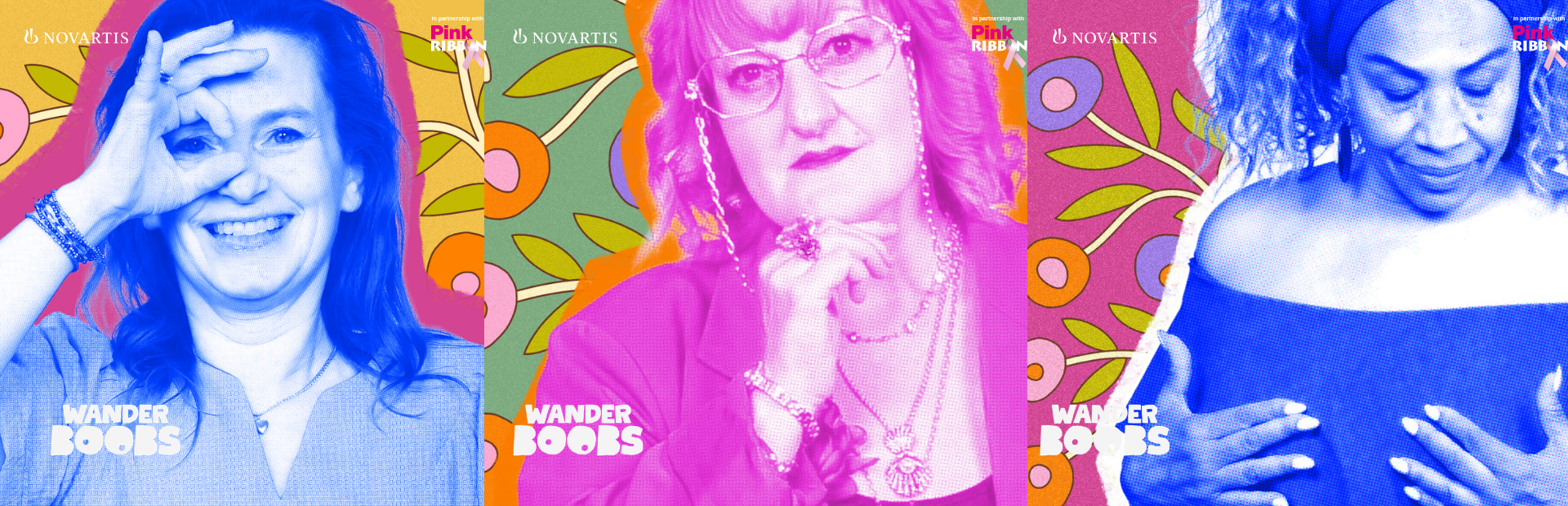 3 portraits of middle aged women