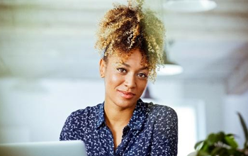 Woman in office