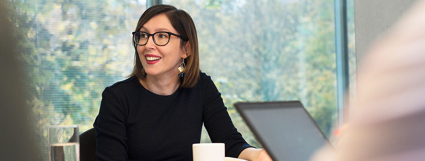Woman in office