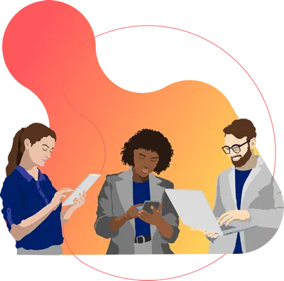 Illustration of business people