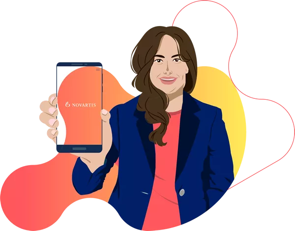 Illustration of a person with a phone