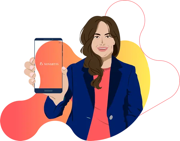 Illustration of a person with a phone