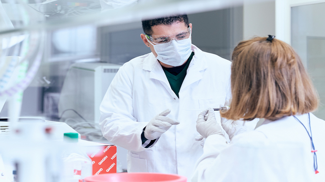 Scientists in lab