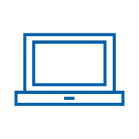 Everyday computer icon blue
