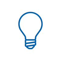 Lightbulb icon blue