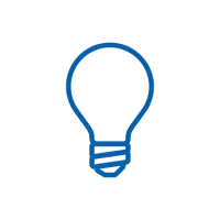 Lightbulb icon blue