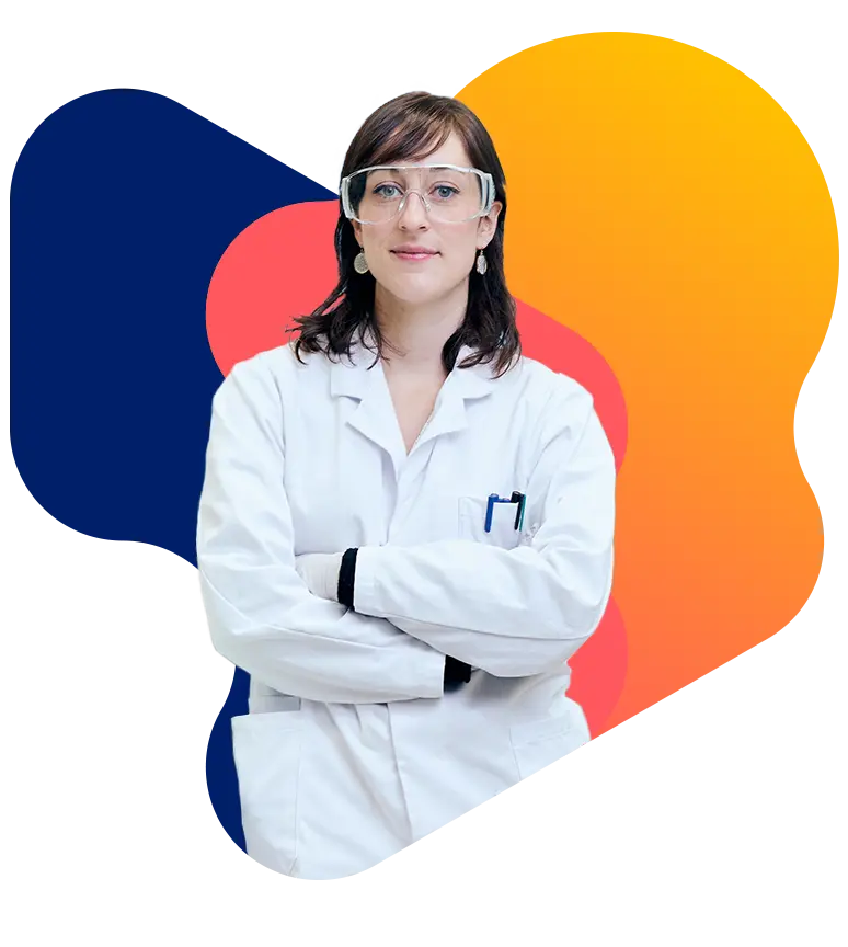 Eine Novartis Labormitarbeiterin