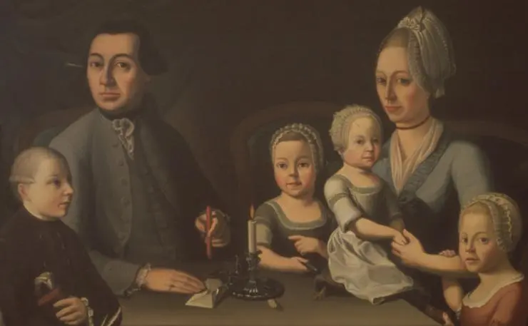 Johann Rudolf Geigy-Gemuseus und seine Familie