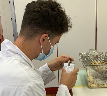 Technicien animalier au travail