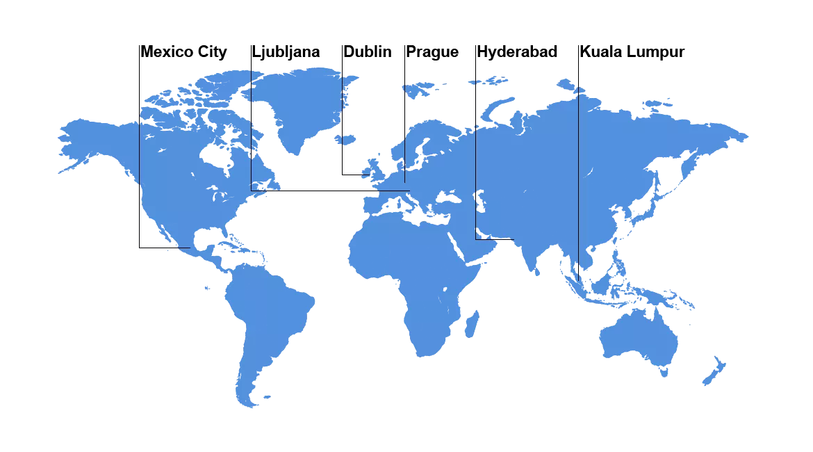 Mapa korporátních center Novartisu