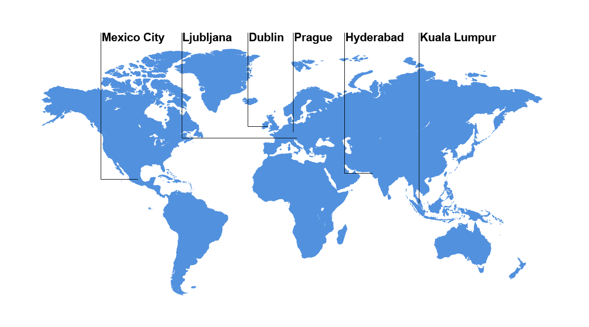 Mapa korporátních center Novartisu