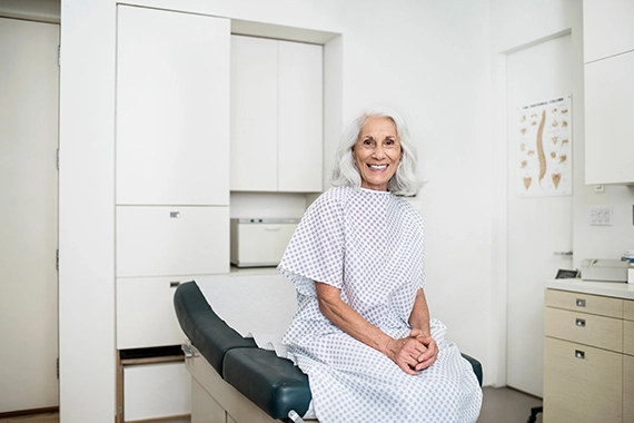 Pacientka v ordinaci u lékaře