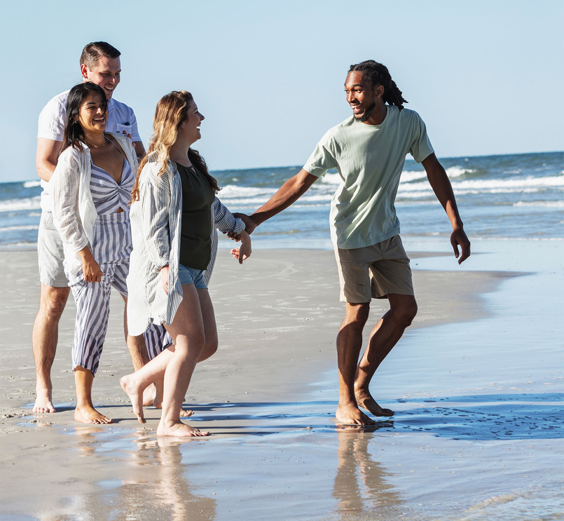 Gruppe am Strand