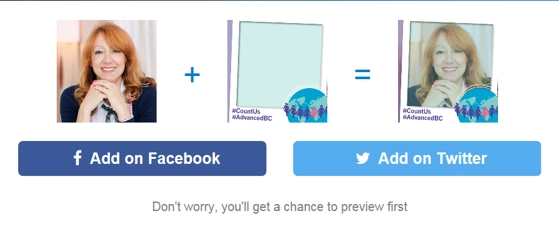 Im Monat Oktober k&ouml;nnen Sie ein tempor&auml;res Profilbild mit digitalem Bilderrahmen in soziale Netzwerke, wie Twitter oder Facebook erstellen
