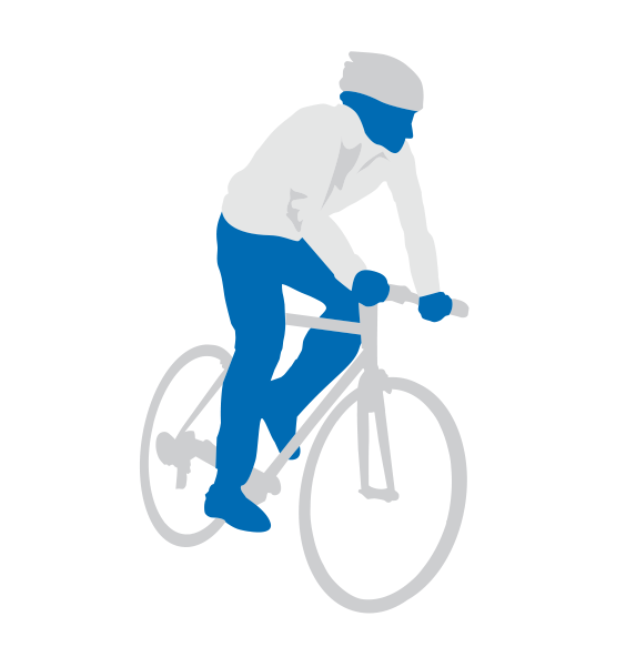 Zeichnung eines Radfahrers