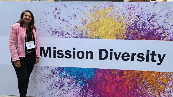 Personalchefin Negen Poovan-Münstermann bei der diesjährigen DIVERSITY Konferenz des Tagesspiegel Verlags und der Charta der Vielfalt.