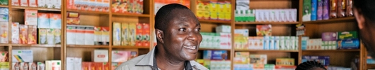 Pharmacist in his drugstore Ghana