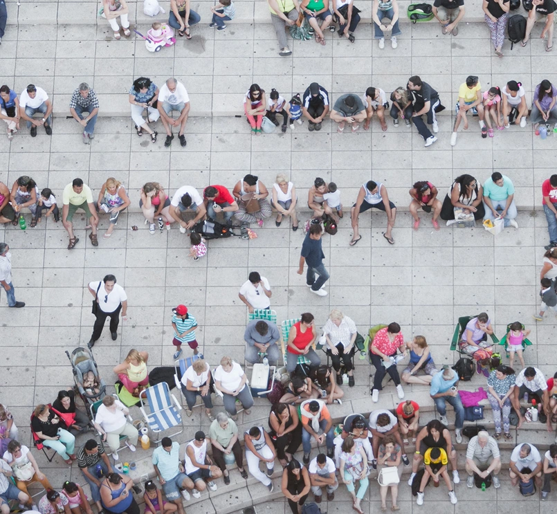 Multitud en la calle