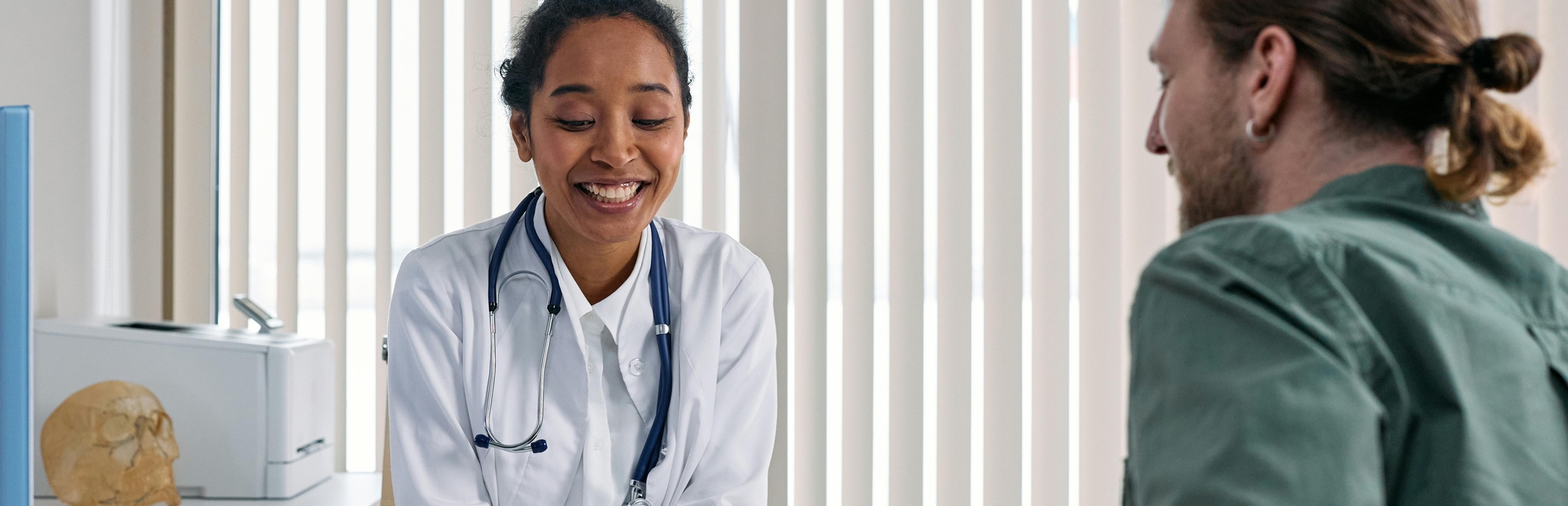 Paciente en consulta médica