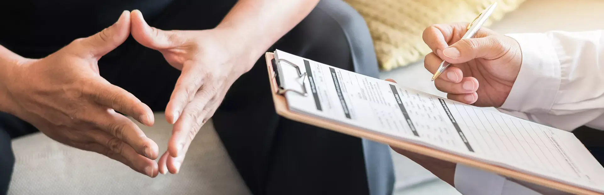 Paciente en consulta médica