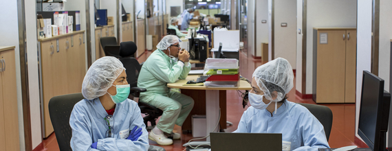 Médicos en hospital