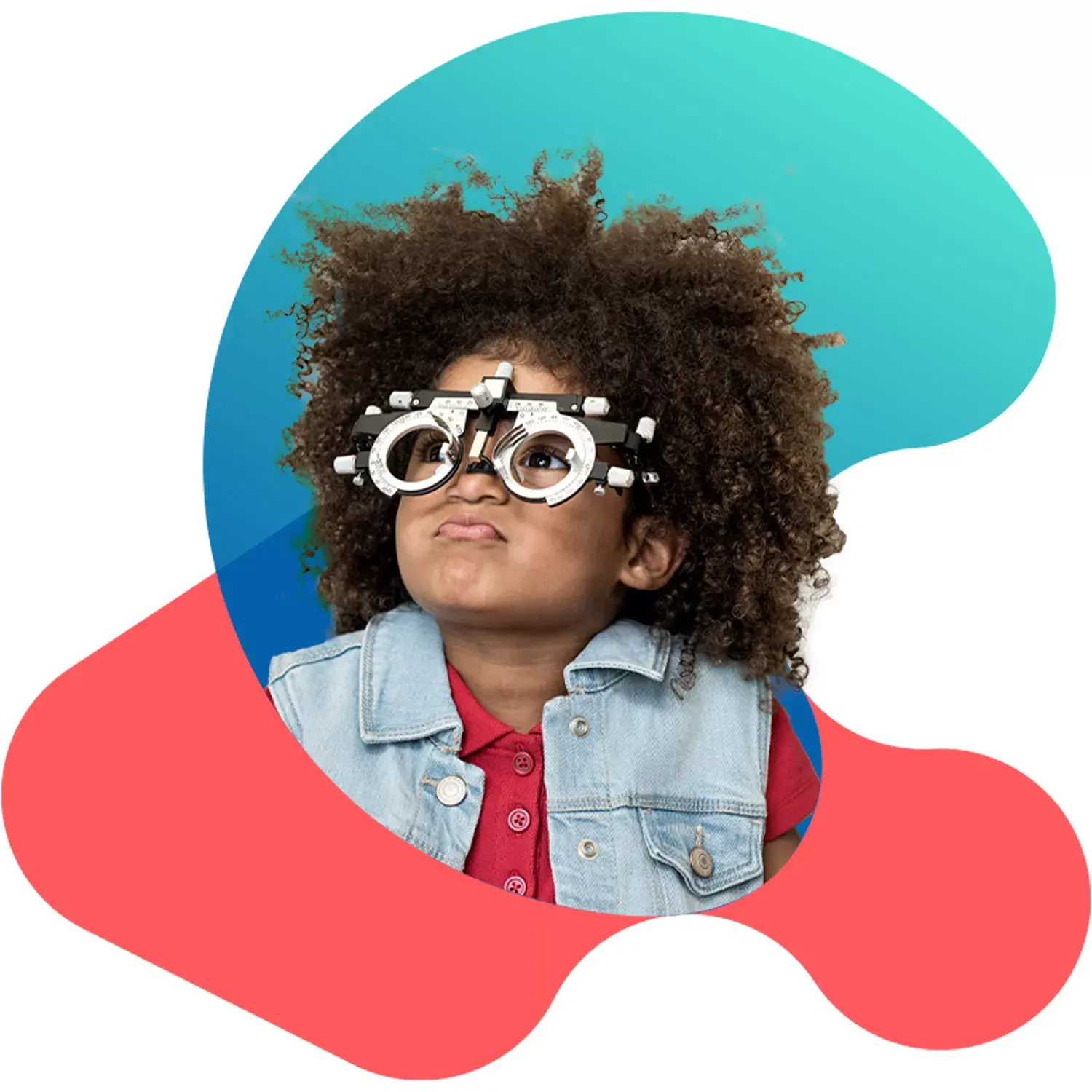 Niña en el oculista