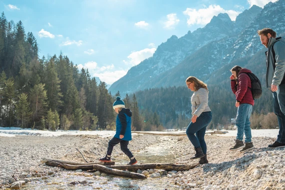 Familia en la montaña