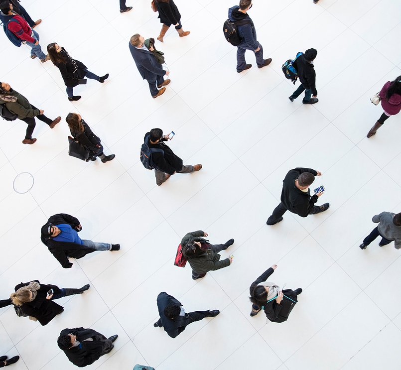 Photo of people walking