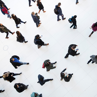 Photo of people walking