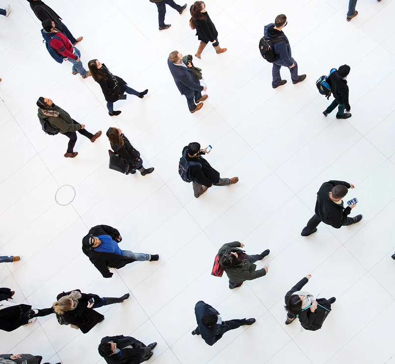 Photo of people walking