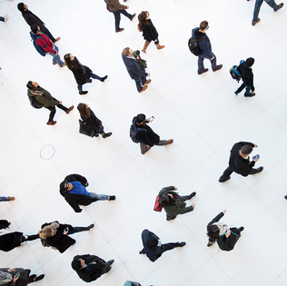 Photo of people walking