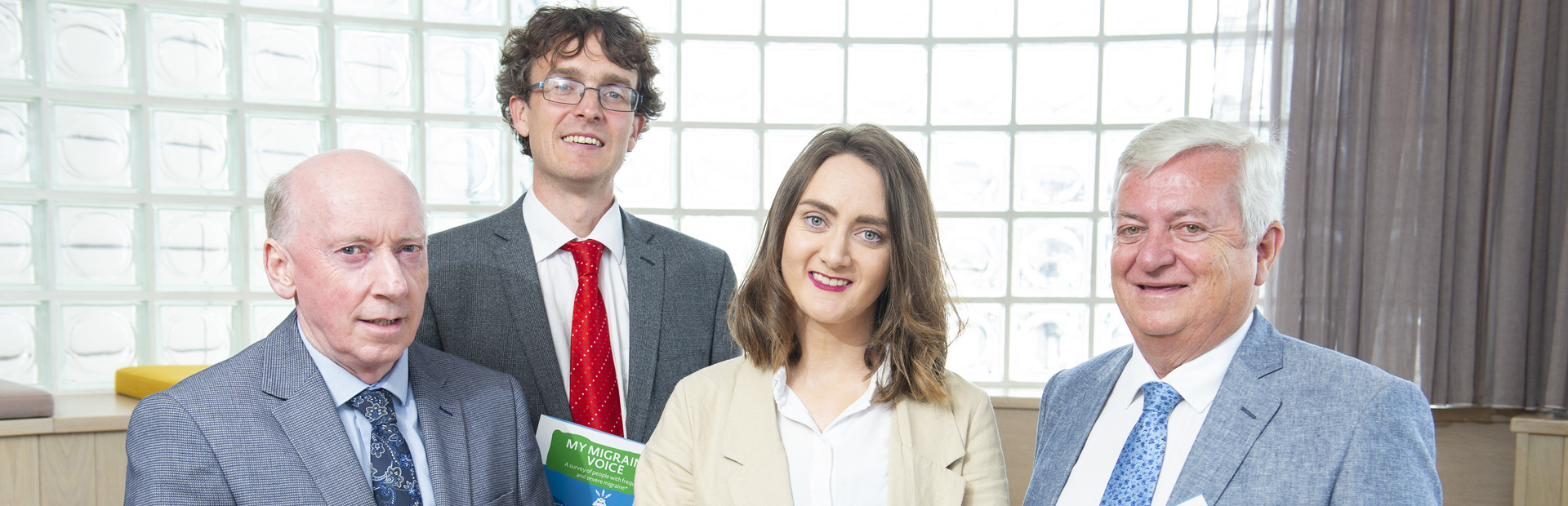 Group photo at the launch of the My Migraine Voice Report