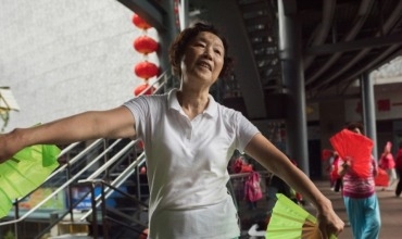 A woman dancing