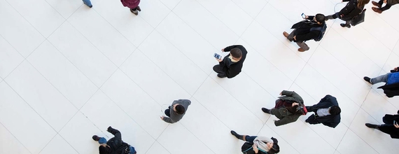 Photo of people walking