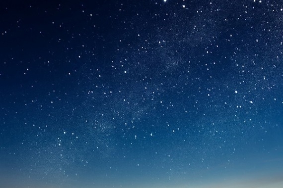 twighlight sky with stars dark blue image