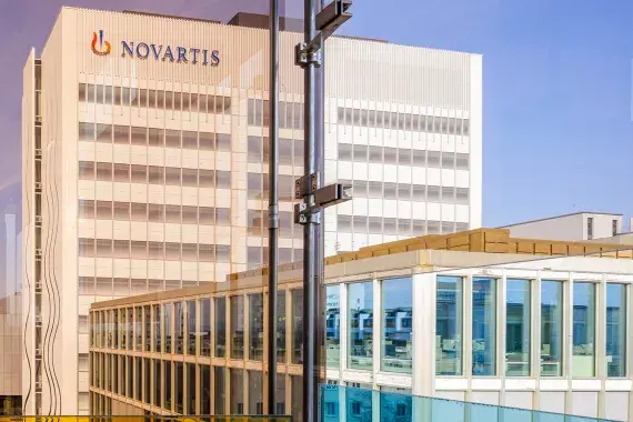 View of Forum 1 and Fabrikstrasse, Novartis Campus Basel