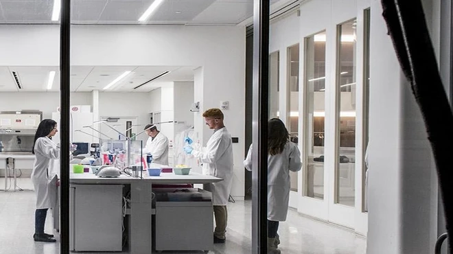 People working in a lab 